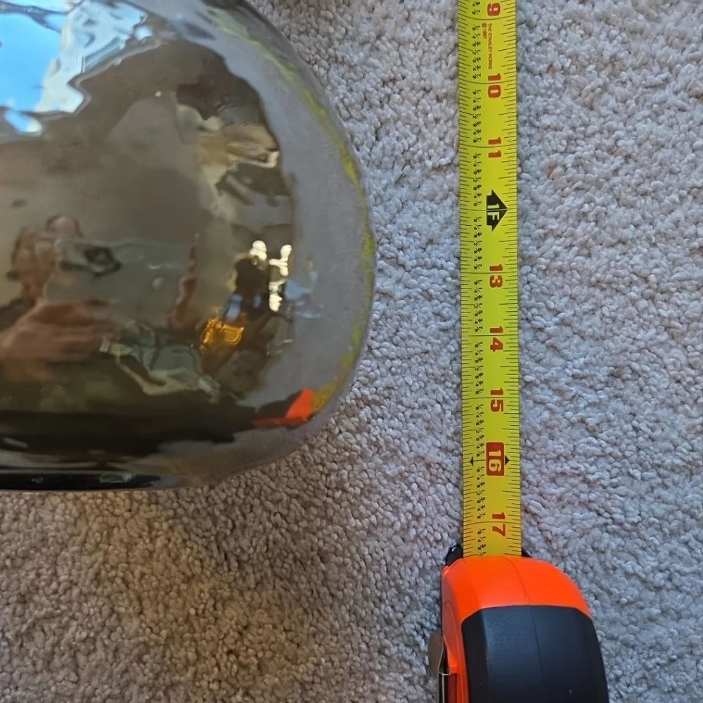 Pier 1 Imports Decanter With Metal Fleur De Lis Stopper